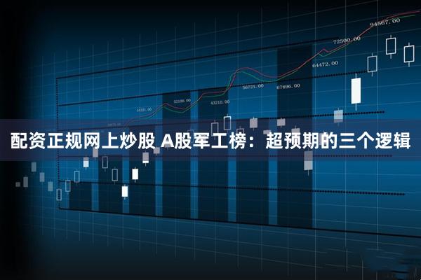 配资正规网上炒股 A股军工榜：超预期的三个逻辑